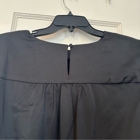 Gibson Latimer Shirt Black Feminine Romantic Rosettes & Covered Buttons Size XXL - Picture 6 of 12